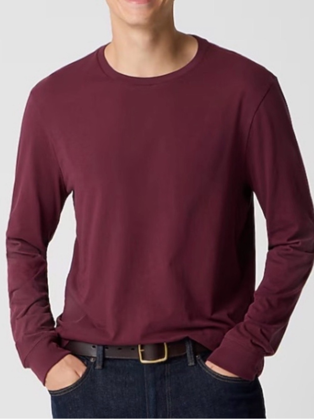 J Crew Long-Sleeve Washed Crewneck Shirt NWT